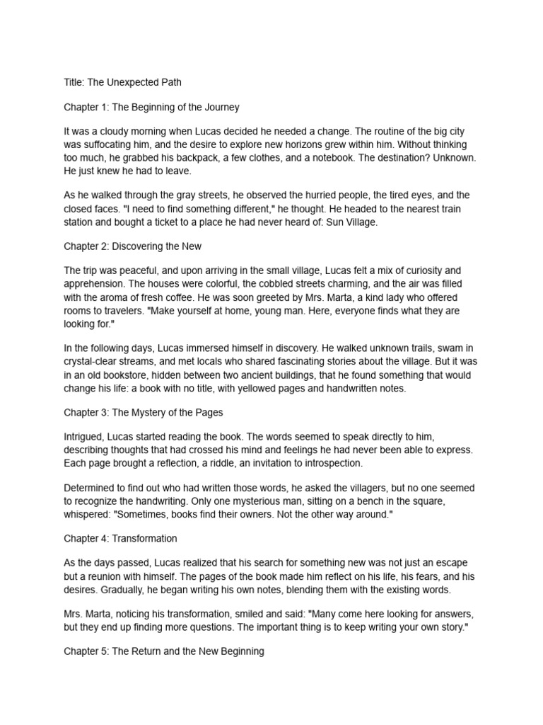 The Unexpected Path PDF