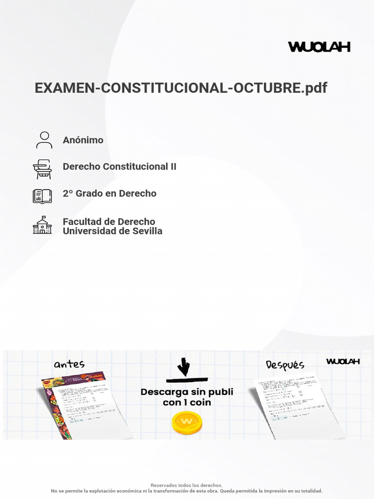 Examen de Derecho Constitucional II | PDF | Legislador | Cortes Generales