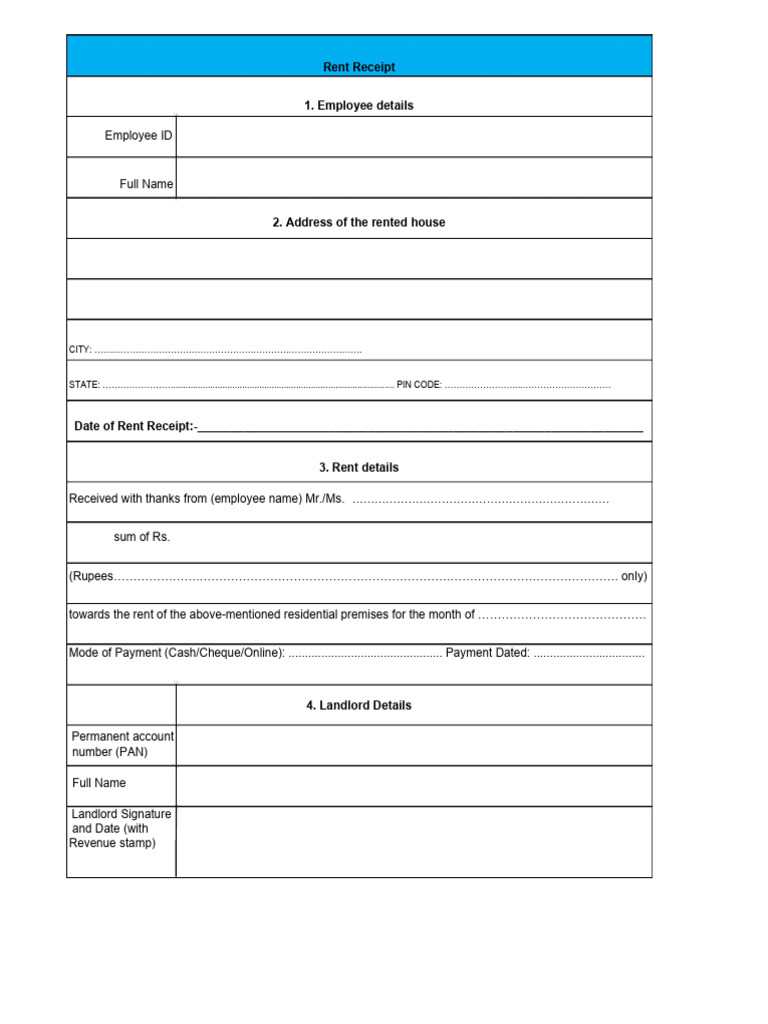 Rent Receipt | PDF