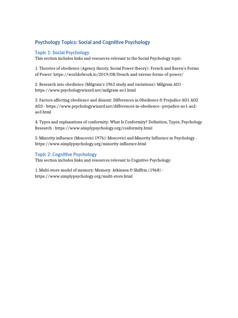 Psychology Topics Social Cognitive-2 | PDF