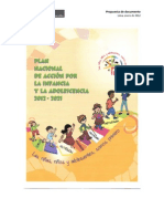 Plan Nacional de Acción Por La Infancia y La Adolescencia 2012 - 2021