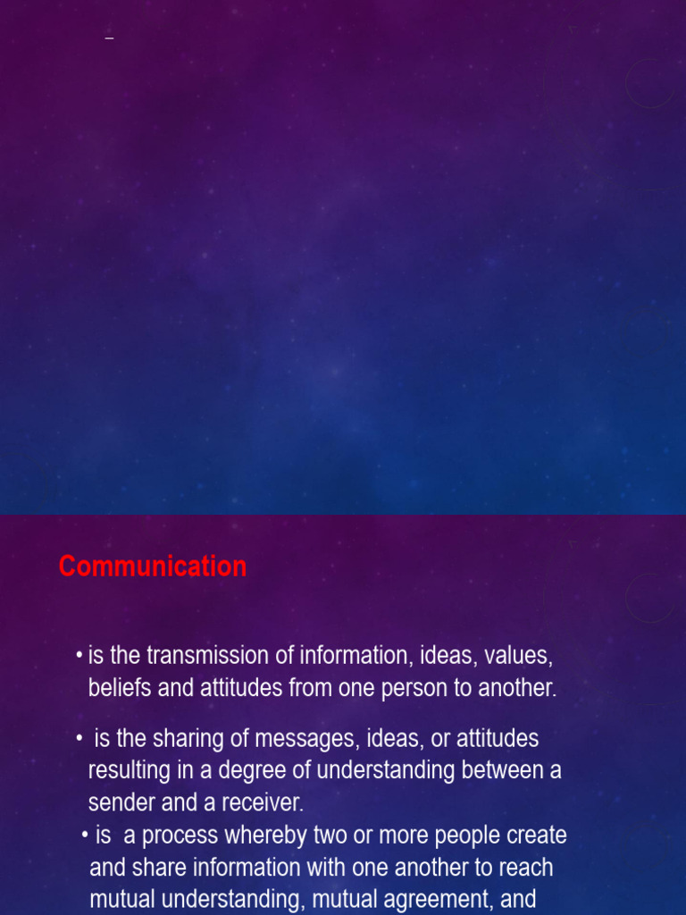 Communication Processes and Ethics Guide | PDF | Communication ...