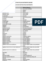 Daftar Istilah Matematik Bi Bm