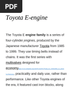 Toyota 2E, 2E-E, 2E-TE (1.3 L) Engine - Review and Specs, Service | PDF ...