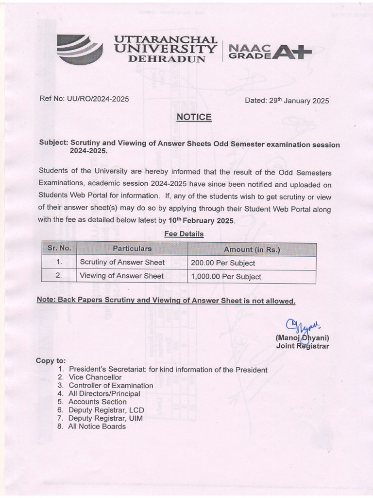 Notice (Scrutiny and Copy Viewing) | PDF