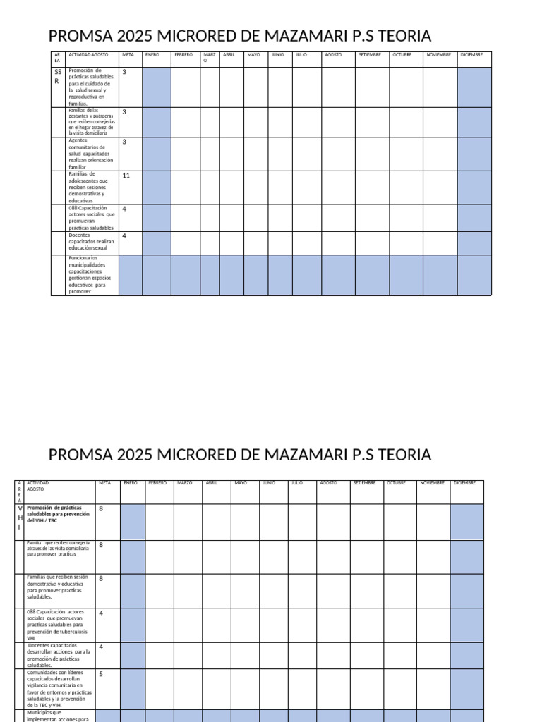 Promsa 2025 Meta Modelo | PDF | Especialidades Medicas | Salud pública