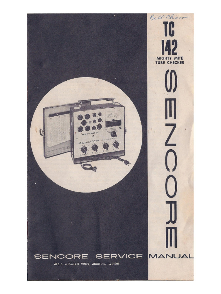 Sencore TC 142 Service Manual | PDF