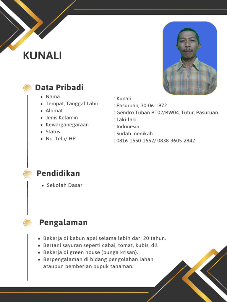 Putih Hitam Emas Profesional Modern CV Resume Riwayat Hidup_20250102