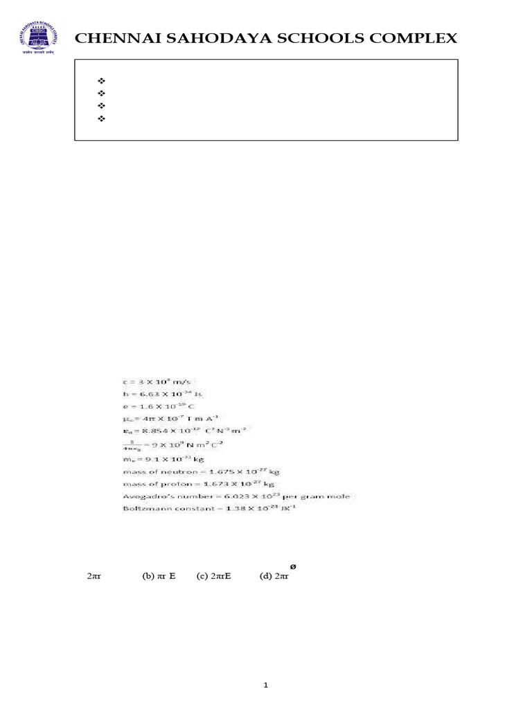Class 12 Physics Practice Paper 2 | PDF | P–N Junction | Diffraction