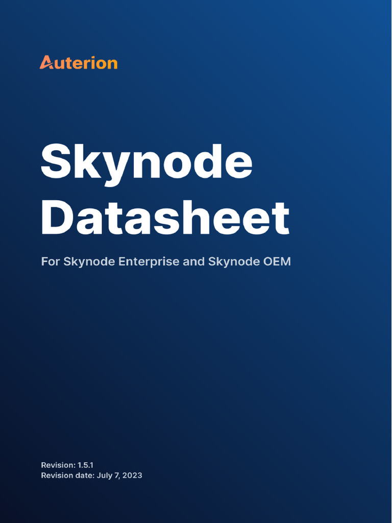 Skynode Datasheet - v1.5.1 | PDF | Unmanned Aerial Vehicle | Computer ...