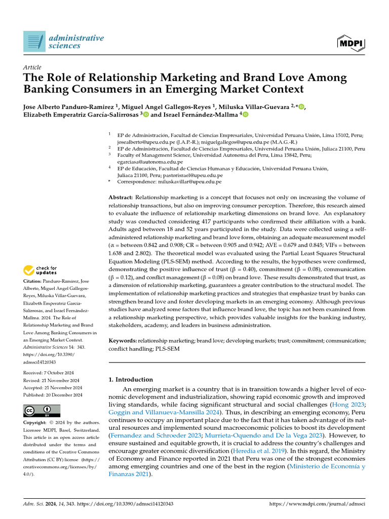 The Role of Relationship Marketing and Brand Love Among Banking ...