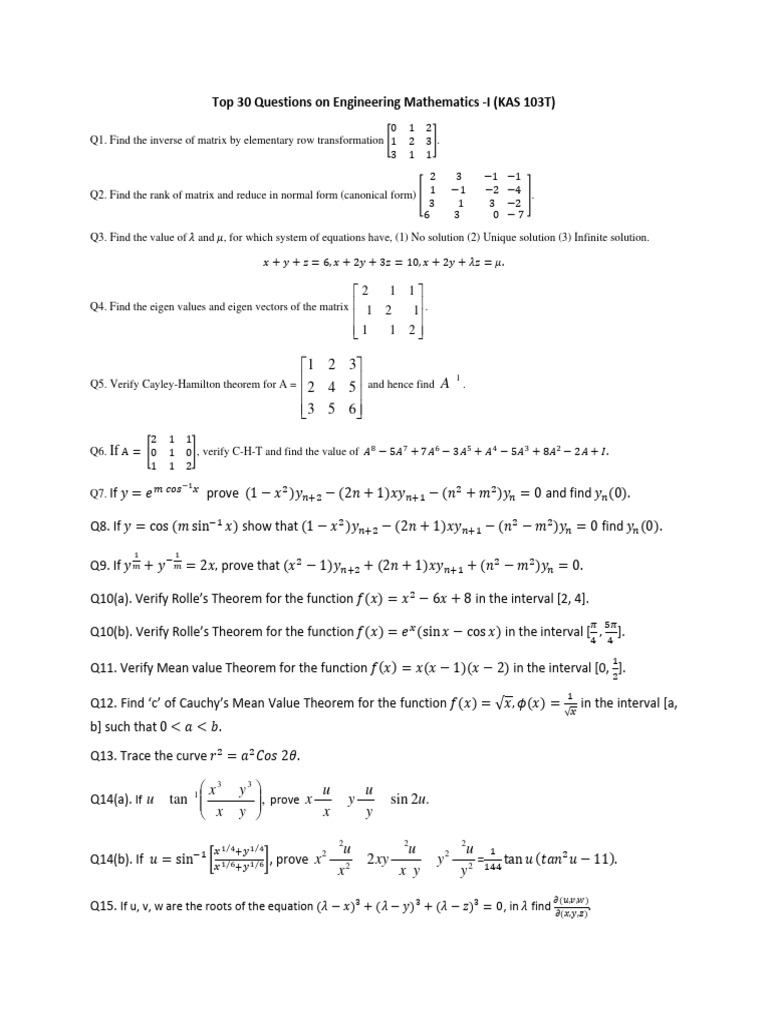 Top 30 Questions. | PDF | Sphere | Mathematics