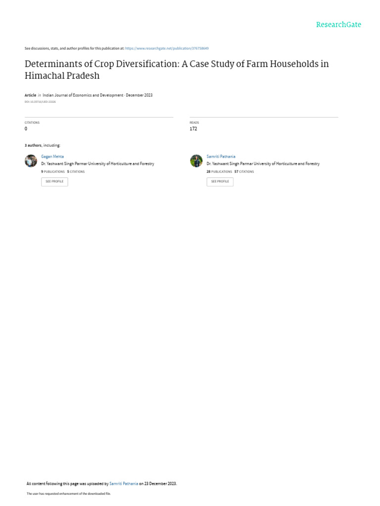 IJED | PDF | Principal Component Analysis | Agriculture