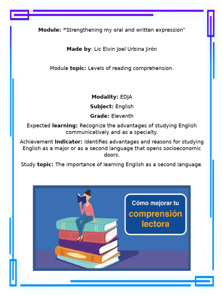 Benefits of Learning English as a Second Language | PDF | English ...