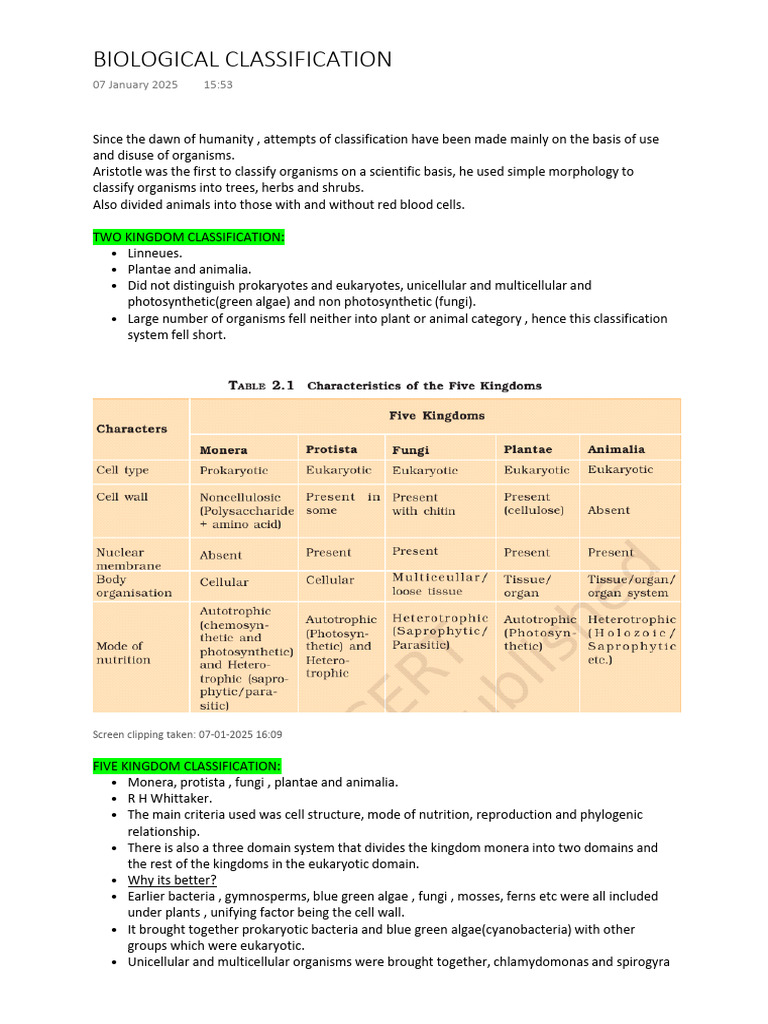 Overview of Biological Classification Systems | PDF | Fungus | Protozoa
