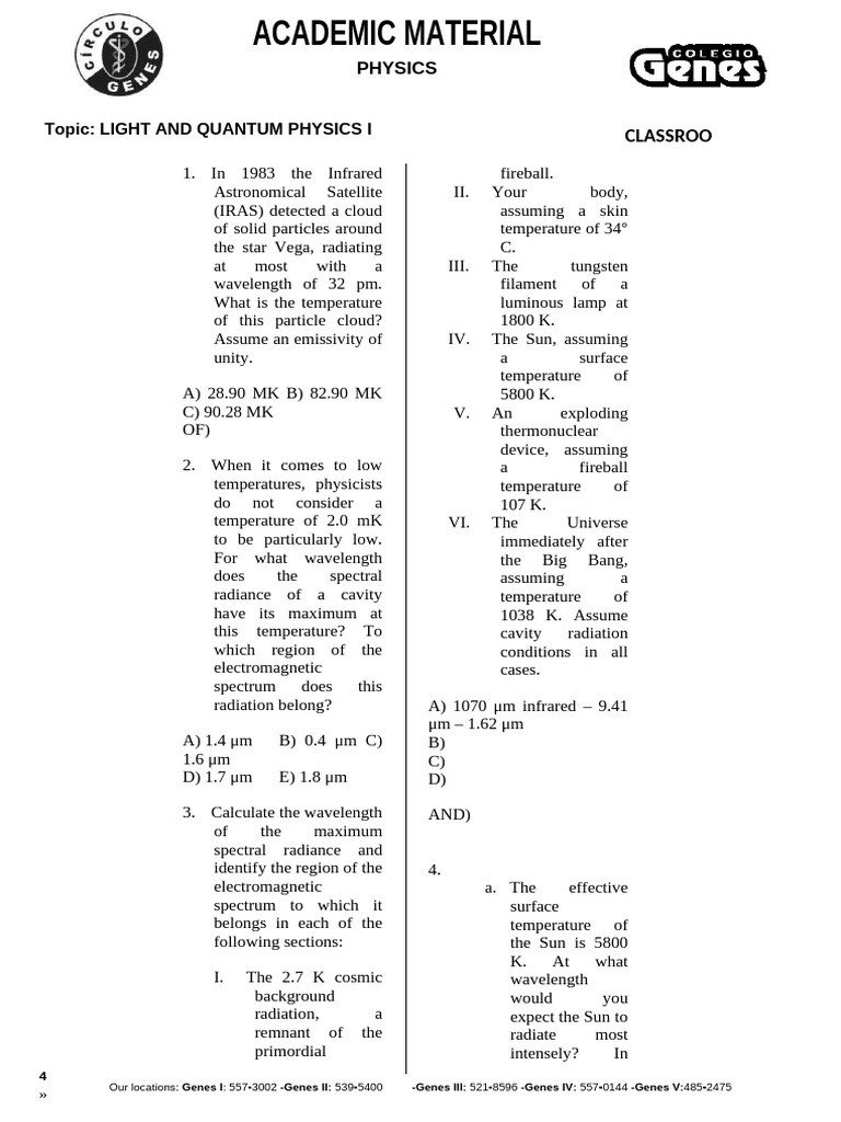 Light and Quantum Physics | PDF | Electromagnetic Spectrum | Forms Of ...
