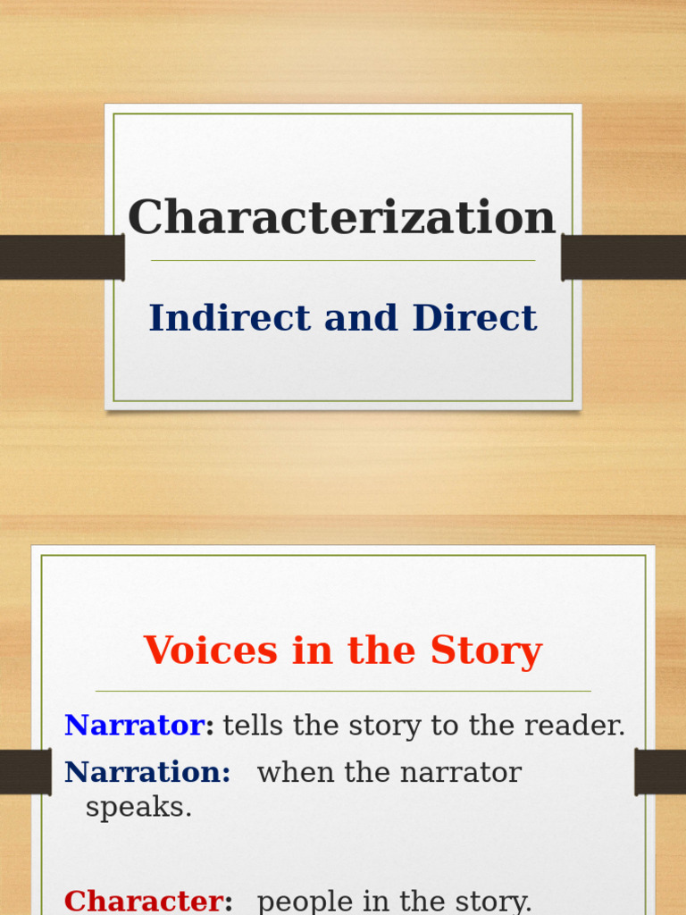 Characterization for Students | PDF