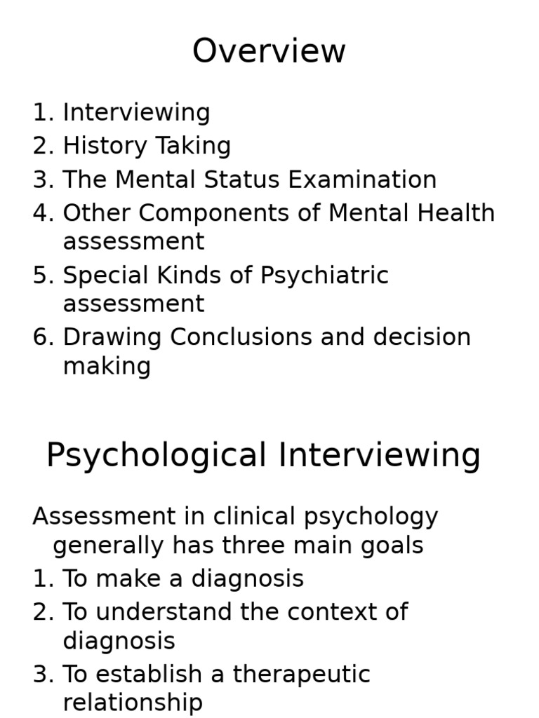 Mental Health Assessment | PDF | Behavioural Sciences | Psychological ...