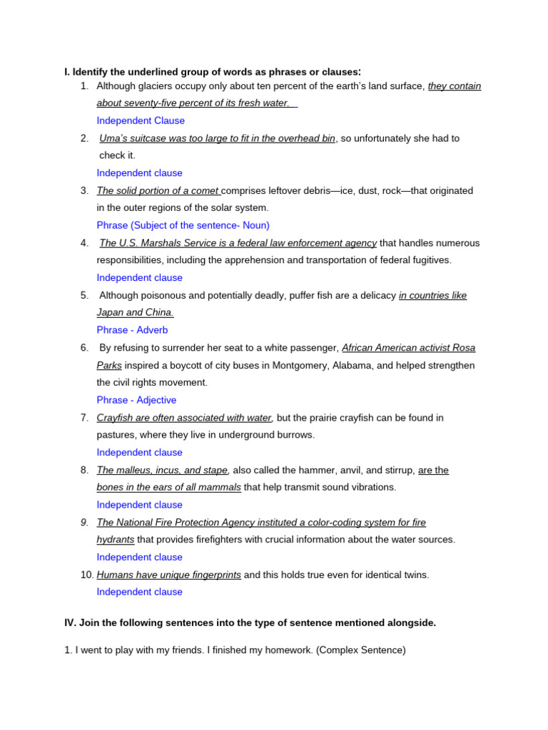 AK WS 21 Clauses & Phrases | PDF | Clause | Language Mechanics