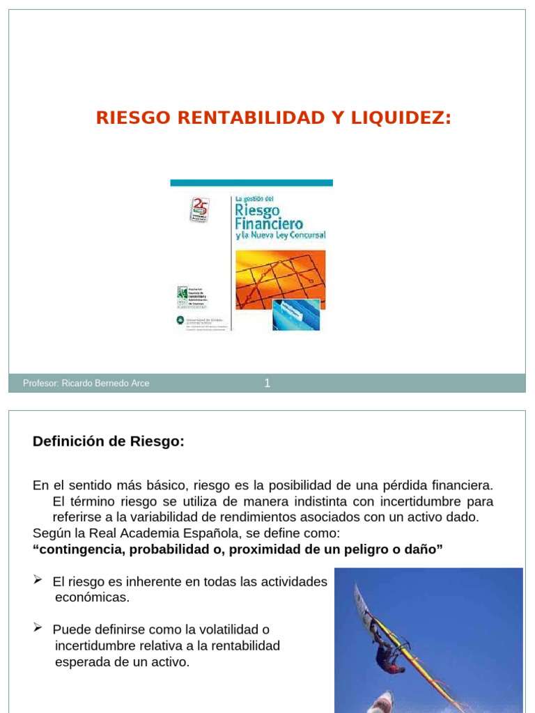 Riesgo, Rentabilidad y Liquidez | PDF | Inversiones | Riesgo
