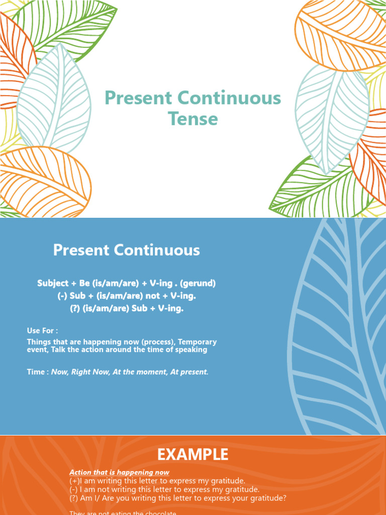 Understanding Present Continuous Tense | PDF | Linguistics