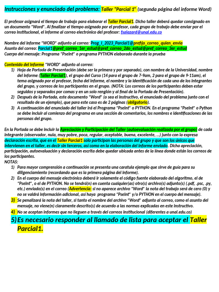 TallerParcial1_I_2023 | PDF | Informática | Programación de computadoras