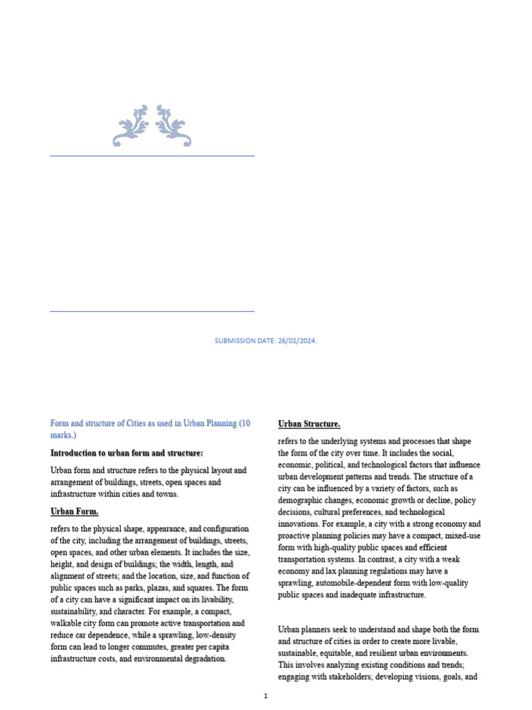 Urban Planning Principles Explained | PDF | Infrastructure | Sustainability