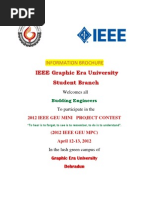 IEEE Graphic Era University Student Branch: Information Brochure