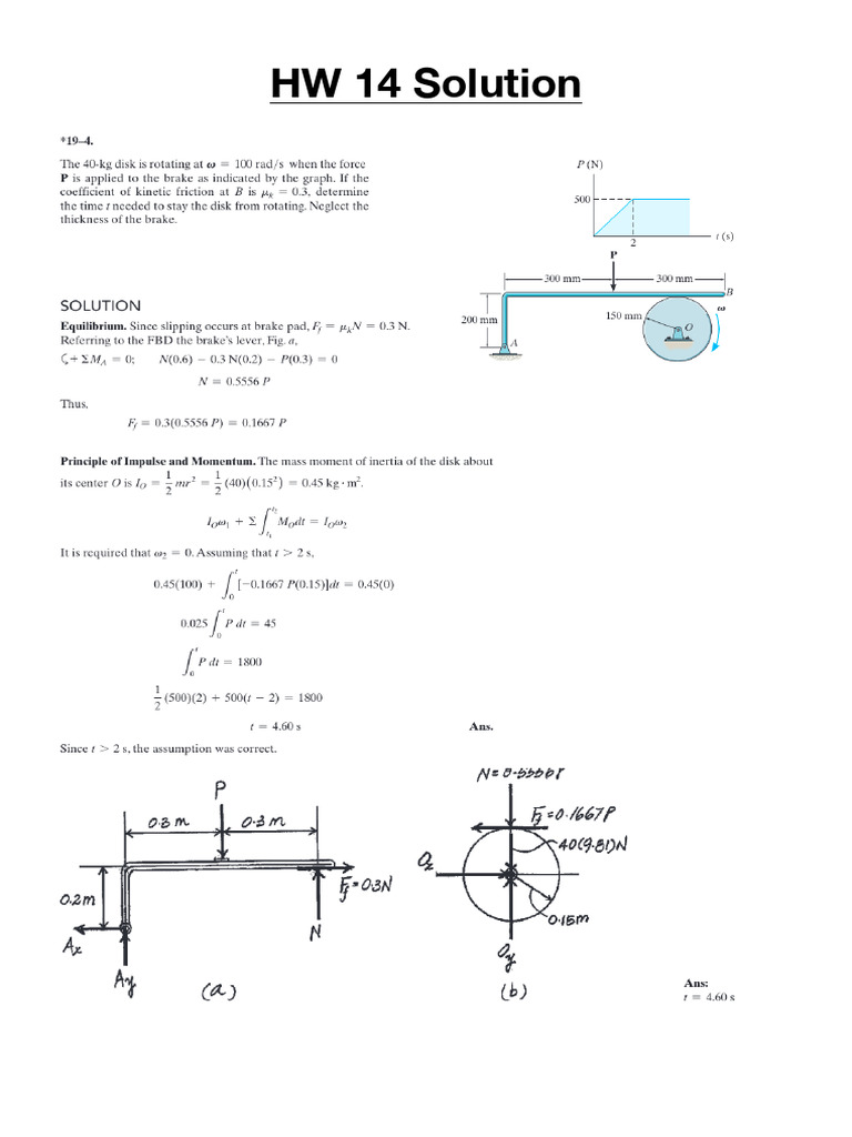 HW 14 Solution | PDF