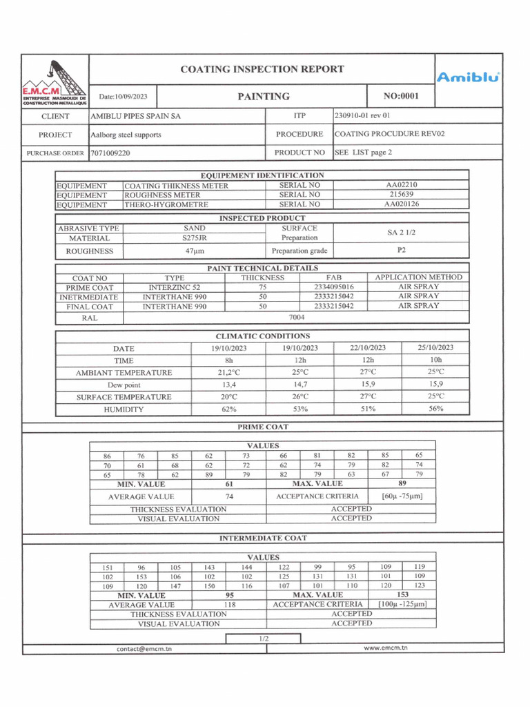 Paint Report AALBORG | PDF