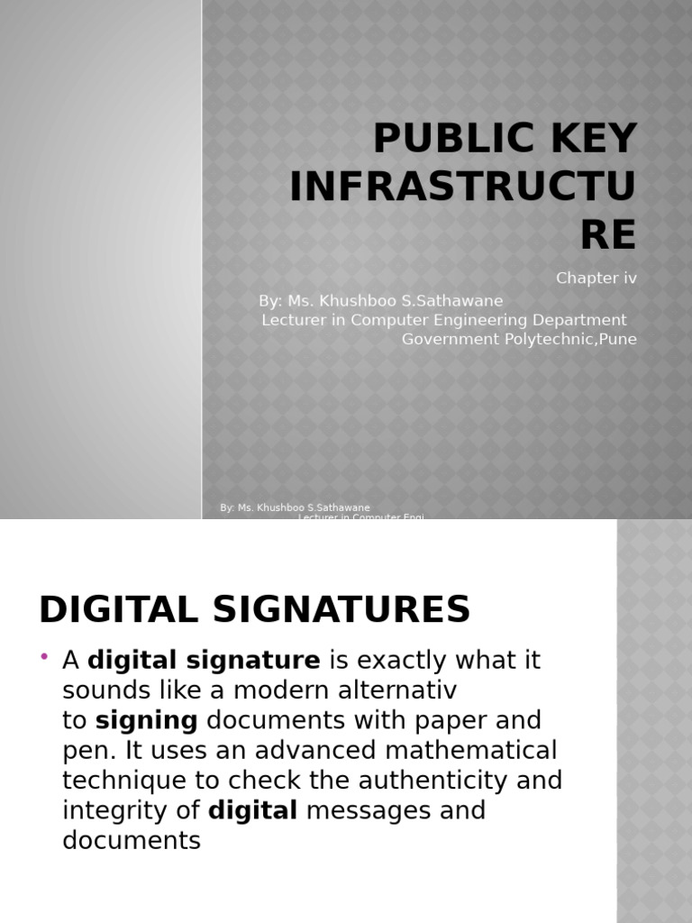 Overview of Public Key Infrastructure | PDF | Public Key Cryptography ...