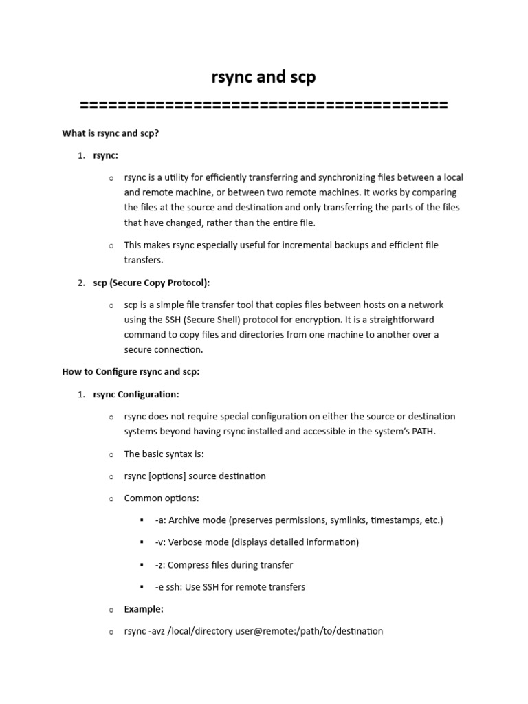 Maximize your file transfer efficiency with rsync and scp pdf