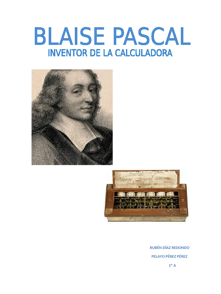 Trabajo de Blaise Pascal | PDF