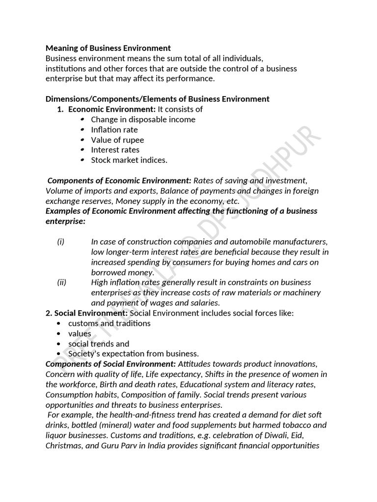 my notes Business env 2022-23 | PDF | Legal Tender | Consumption ...