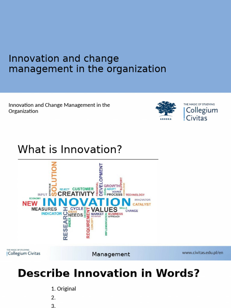 Innovation and Change Management Guide | PDF | Innovation | Change ...