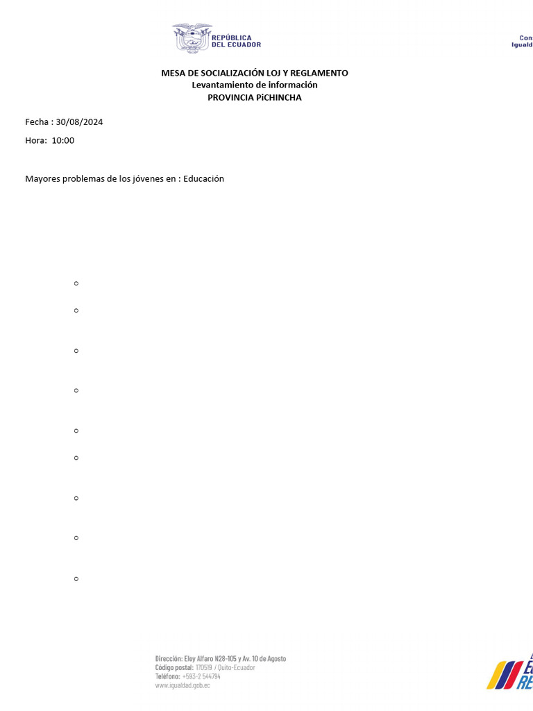 Mejoras en Educación para Jóvenes en Ecuador | PDF | Plan de estudios ...