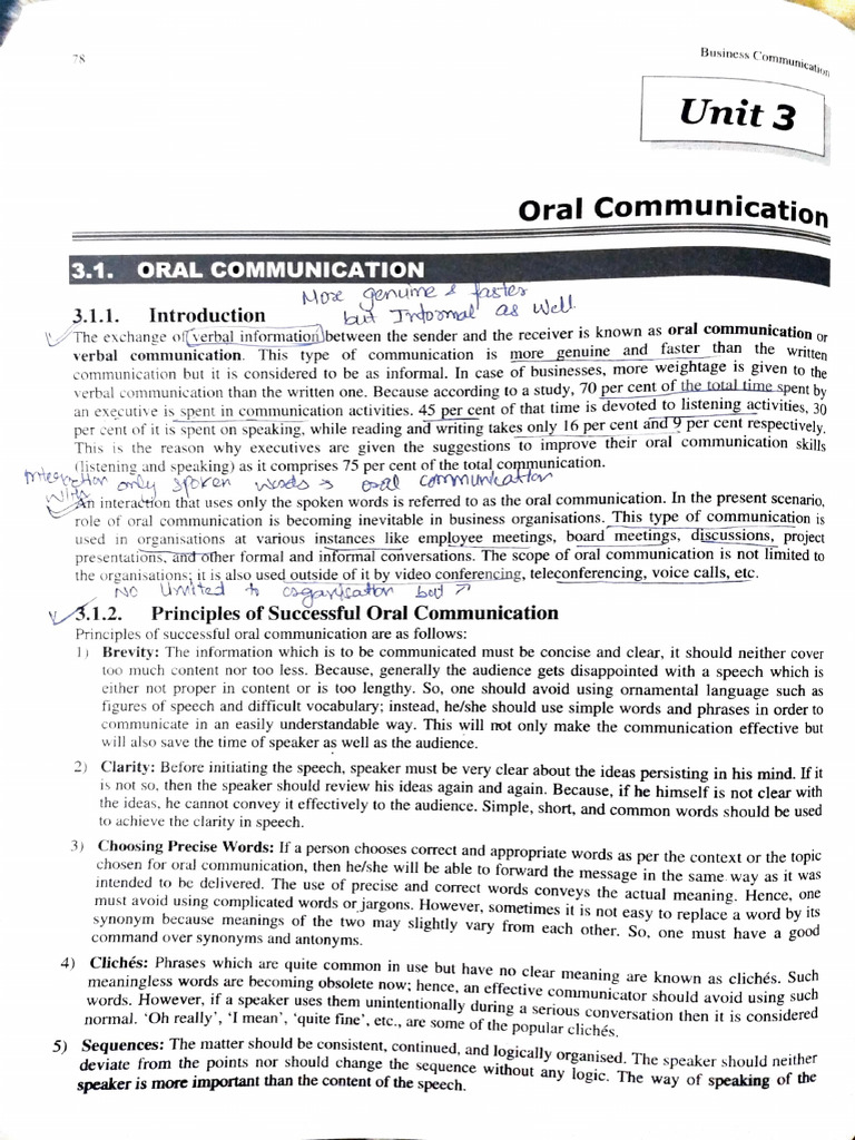 Principles of Effective Oral Communication | PDF | Communication ...