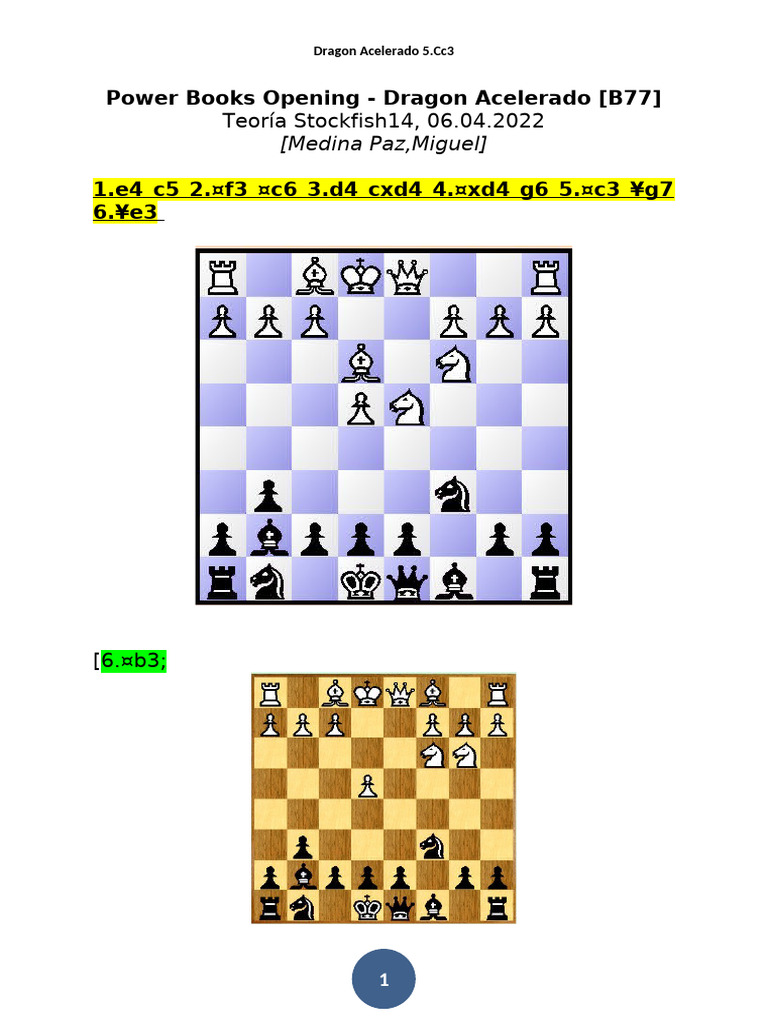 DragonAcelerado5.Cc3 | PDF | Chess | Chess Theory