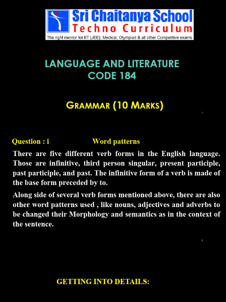 English Grammar Essentials for Class 10 | PDF | Grammatical Number | Verb