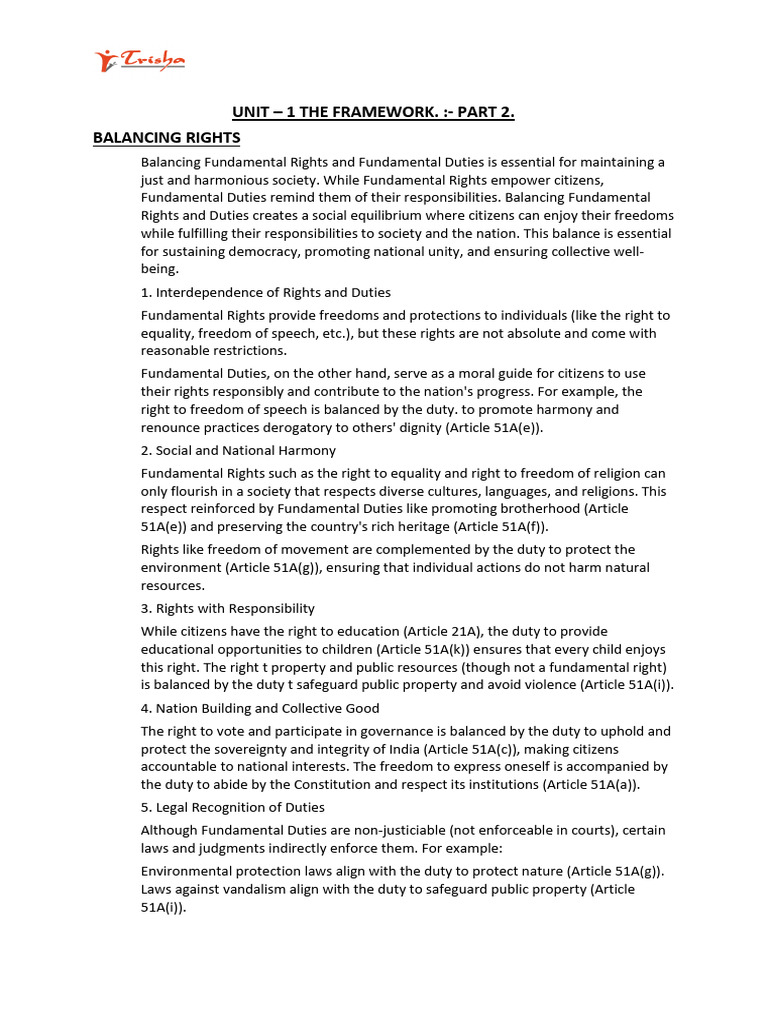 Balancing Rights and Duties in India | PDF | Justice | Crime & Violence
