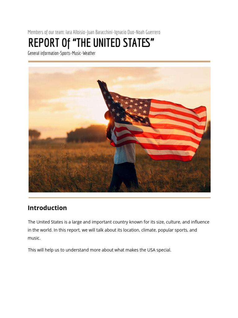 Overview of the United States: Culture & Climate | PDF | Rain | Climate