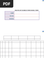 Grade 1 Creative Art Scheme Term 1 | PDF | Drawing | Learning