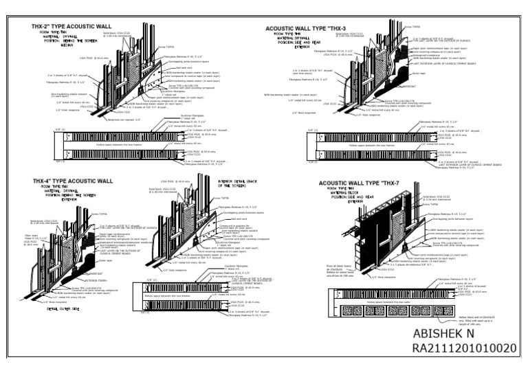 THX Acoustic Wall Construction Guide | PDF | Drywall | Building Technology