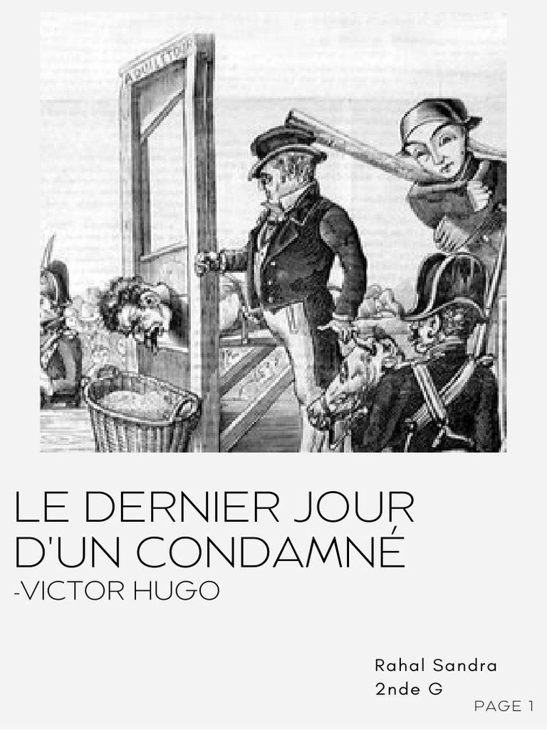 Projet pédagogique sur Hugo et la peine de mort | PDF | Victor Hugo ...