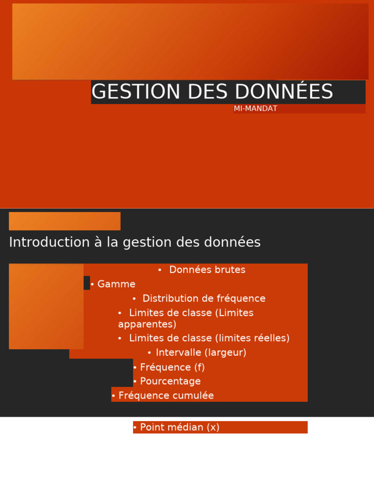 Introduction à la gestion des données statistiques | PDF | Moyenne ...