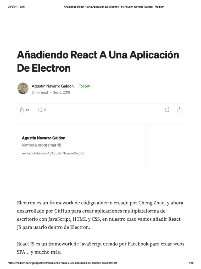 React Con Electron 2 | PDF