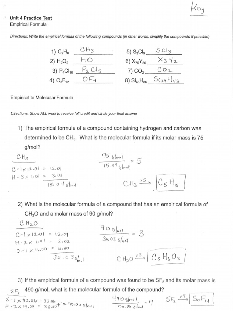 Unit 4 Practice Test 2023 2024 KEY | PDF