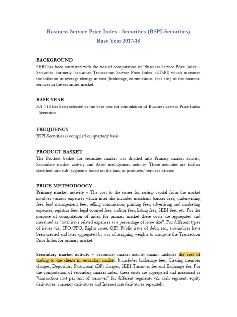 BSPI-Securities Overview and Methodology | PDF | Investment Fund ...