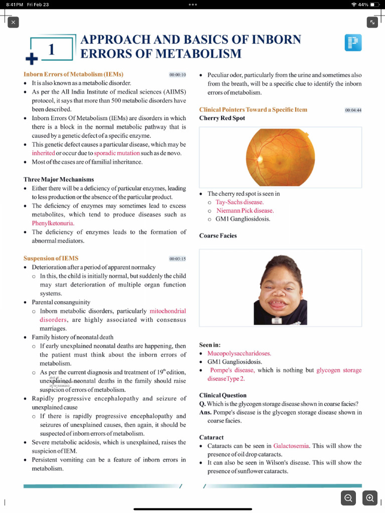3-Inborn Errors of Metabolism | PDF