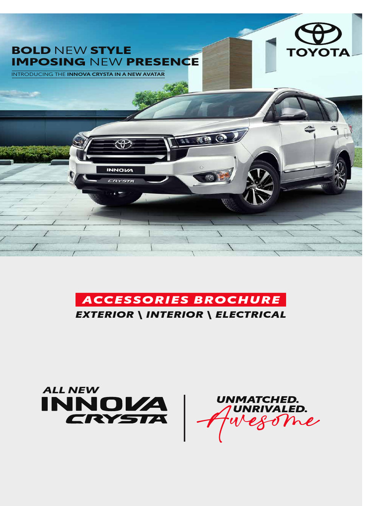 Innova Crysta Accessories Brochure | PDF